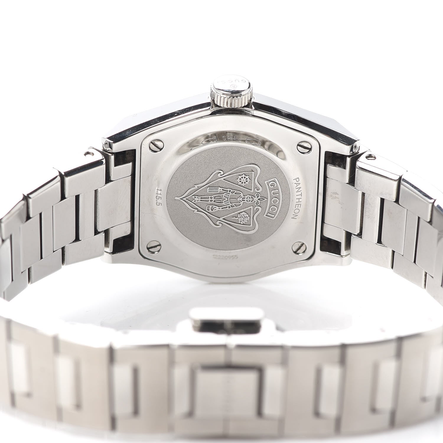 Gucci Stainless Steel Diamond Pink Mother of Pearl 28mm Pantheon Quartz Watch 4 of 6