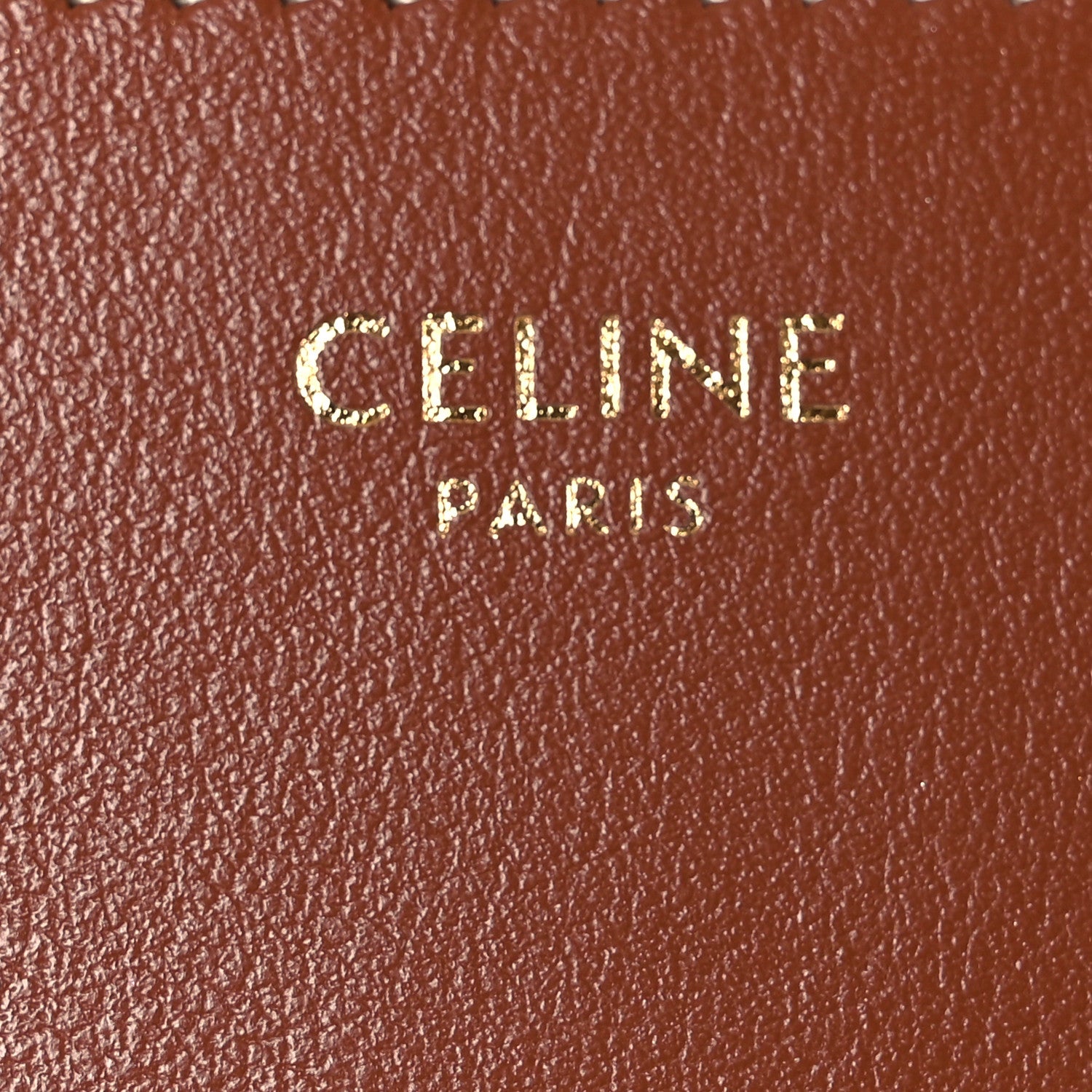 Celine Smooth Calfskin Cuir Triomphe Embroidered Folco Crossbody Bag Tan 6 of 10