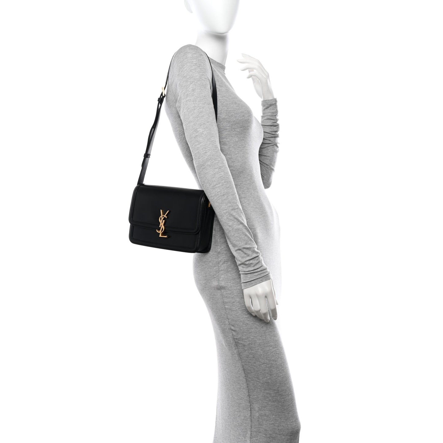 Box Calfskin Monogram Medium Solferino Satchel Black