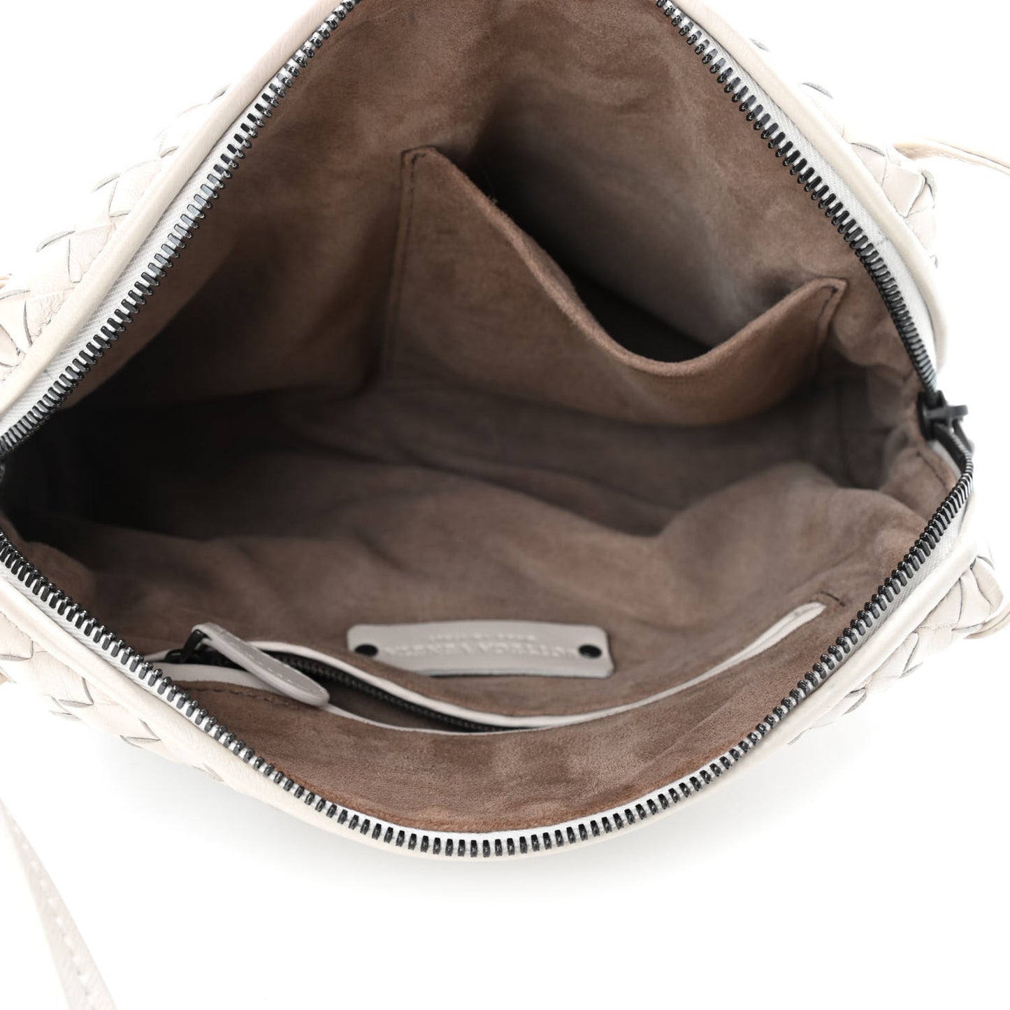 Nappa Intrecciato Nodini Crossbody Messenger White