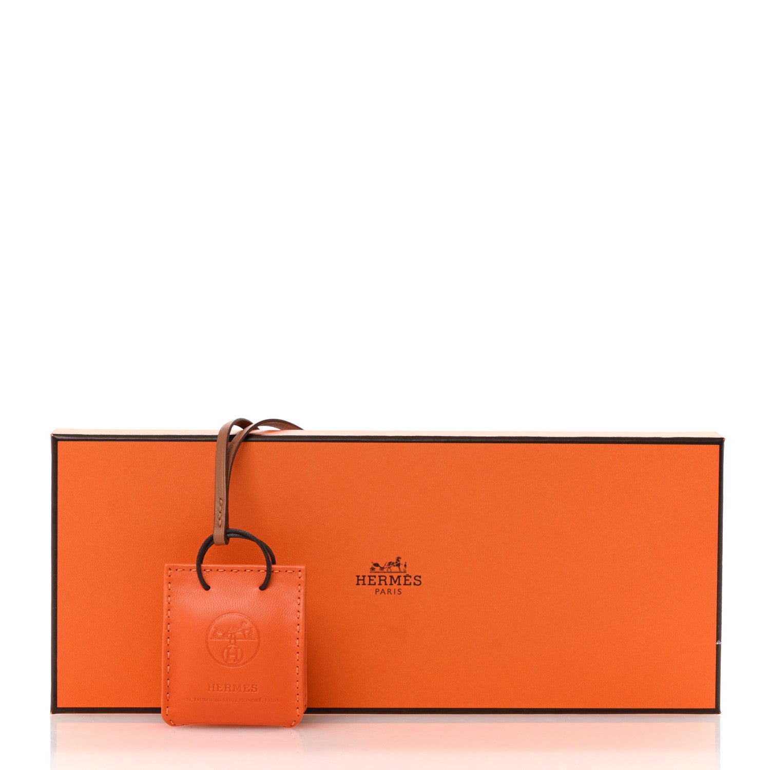 Hermes Milo Lambskin Swift Shopping Bag Charm Feu Gold 5 of 5