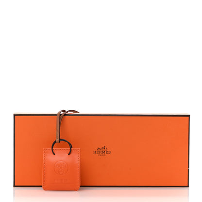 Hermes Milo Lambskin Swift Shopping Bag Charm Feu Gold 5 of 5