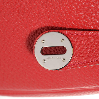Hermes Taurillon Clemence Lindy 30 Rouge Casaque 14 of 15
