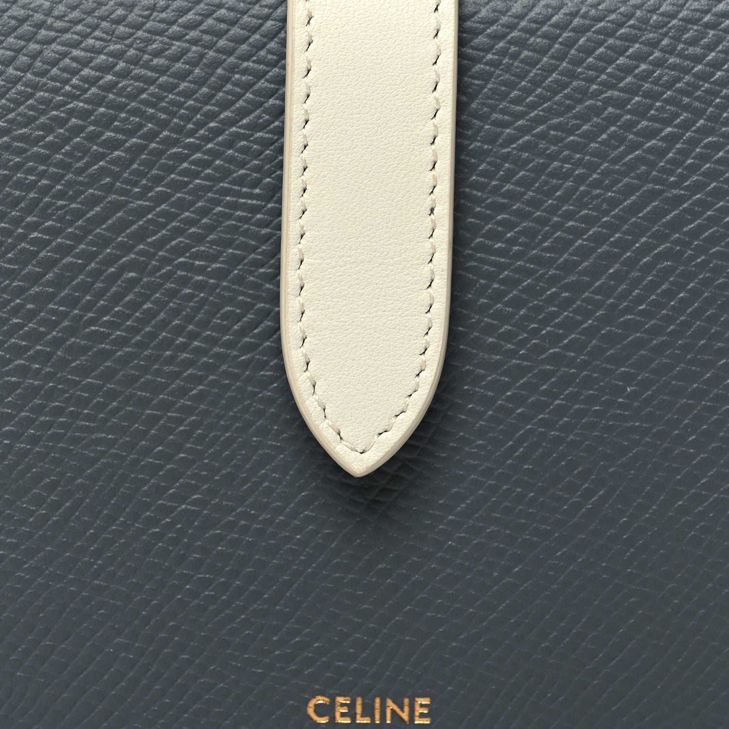 Celine Grained Calfskin Medium Multifunction Strap Wallet Grey Chalk 9 of 11