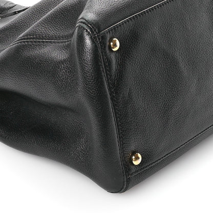 Chanel Calfskin Cerf Executive Shopper Tote Black 10 of 13