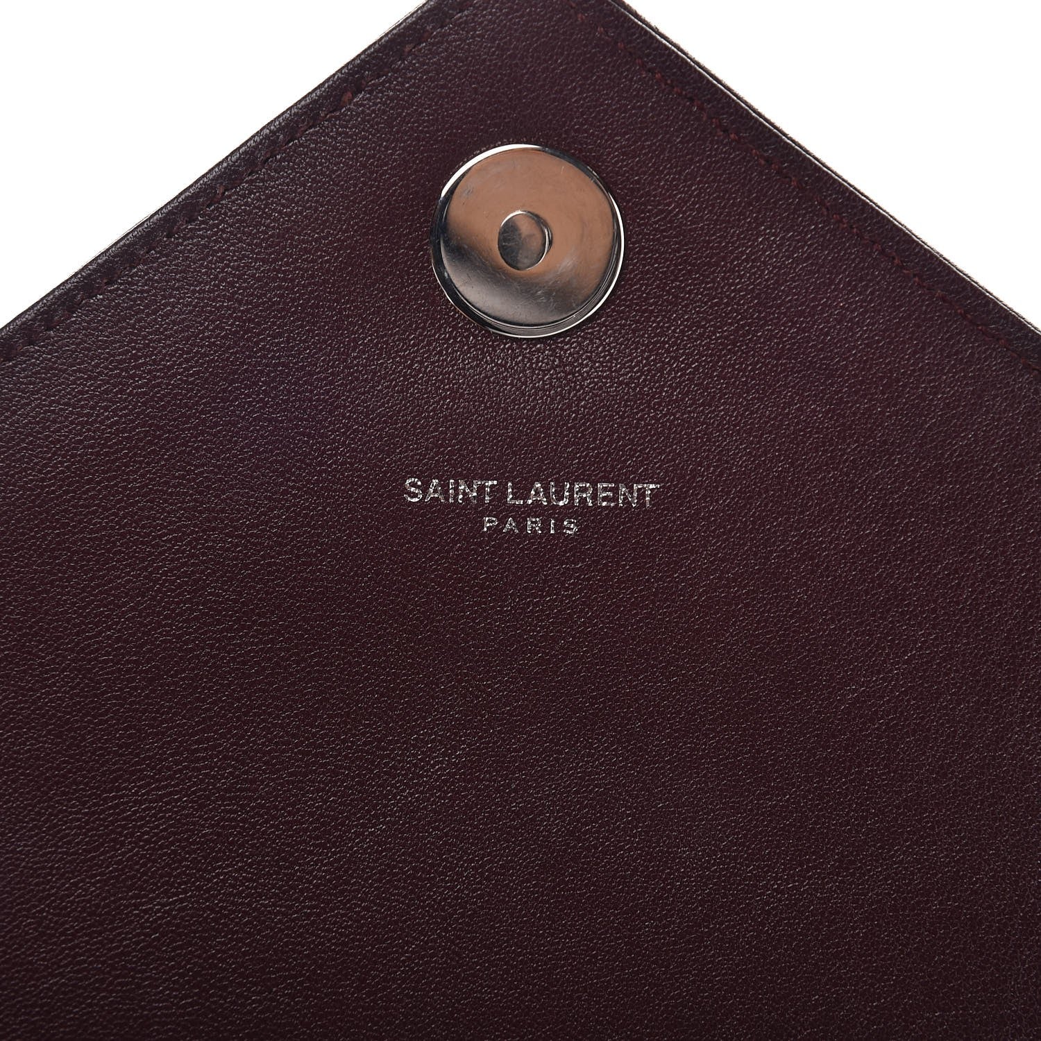 Saint Laurent Sheepskin Matelasse Chevron Monogram Large College Satchel Amaranto 7 of 10