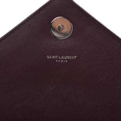 Saint Laurent Sheepskin Matelasse Chevron Monogram Large College Satchel Amaranto 7 of 10