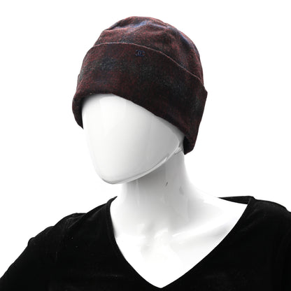 Chanel Alpaca CC Beanie M Red Blue Grey 2 of 4