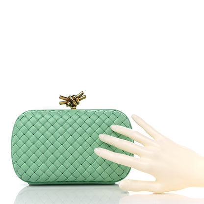 Bottega Veneta Nappa Intrecciato Knot Clutch Siren 3 of 9
