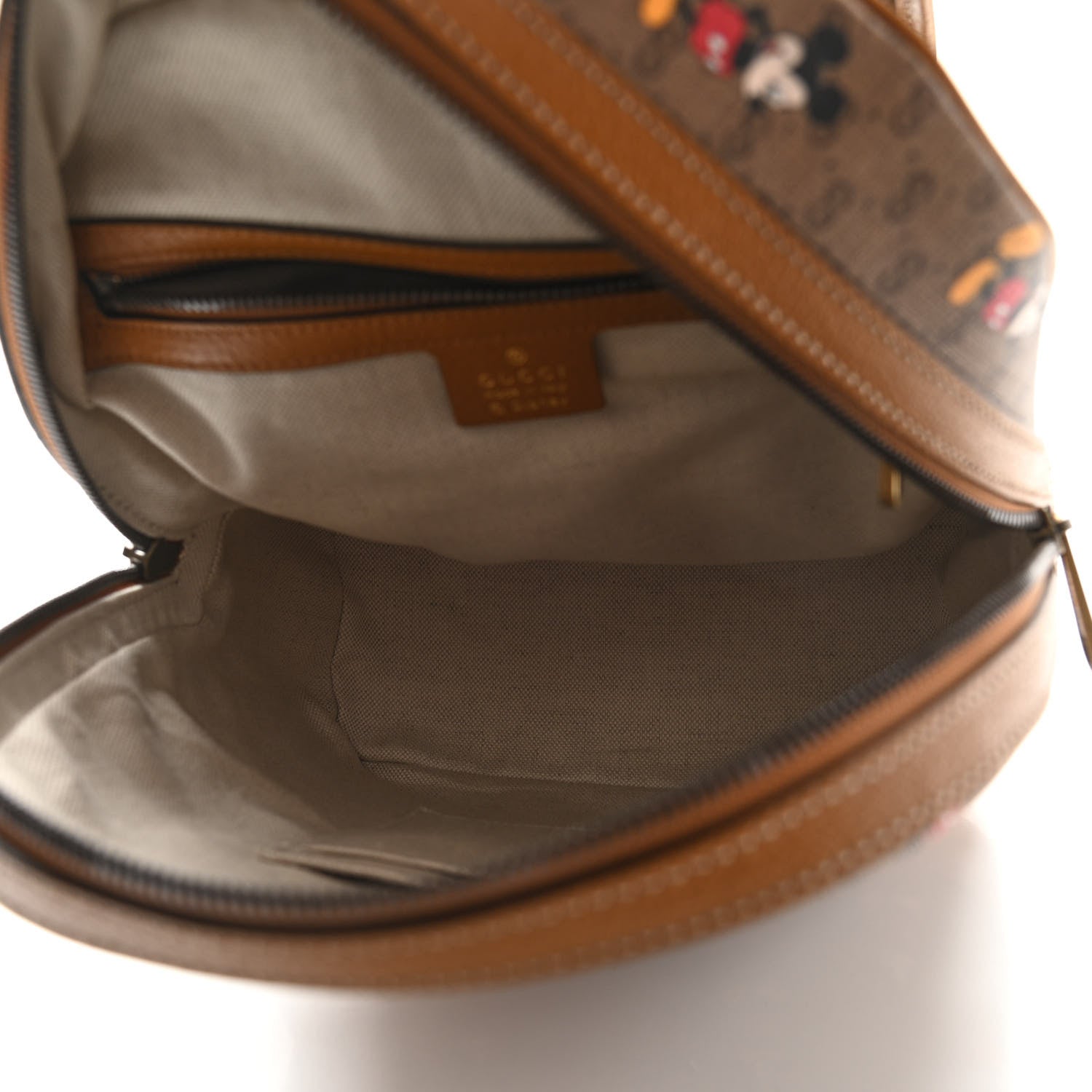Gucci X DISNEY Mini Vintage GG Supreme Monogram Mickey Mouse Small Dome Backpack Beige Vintage Sun Oil 5 of 11