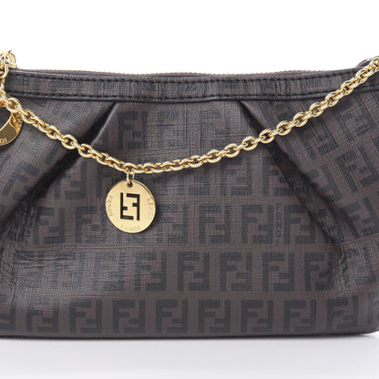 Fendi Zucchino Spalmati Forever Pochette Moro Black 8 of 10