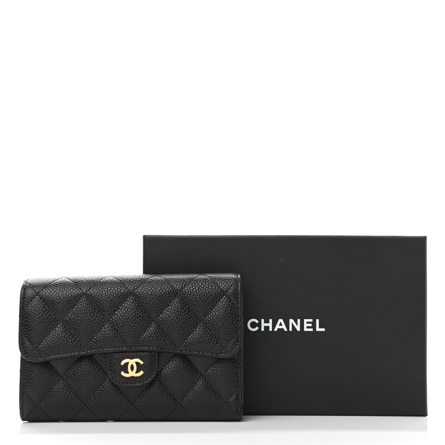 Chanel Caviar Quilted Medium Flap Wallet Black 9 of 9