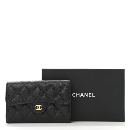 Chanel Caviar Quilted Medium Flap Wallet Black 9 of 9
