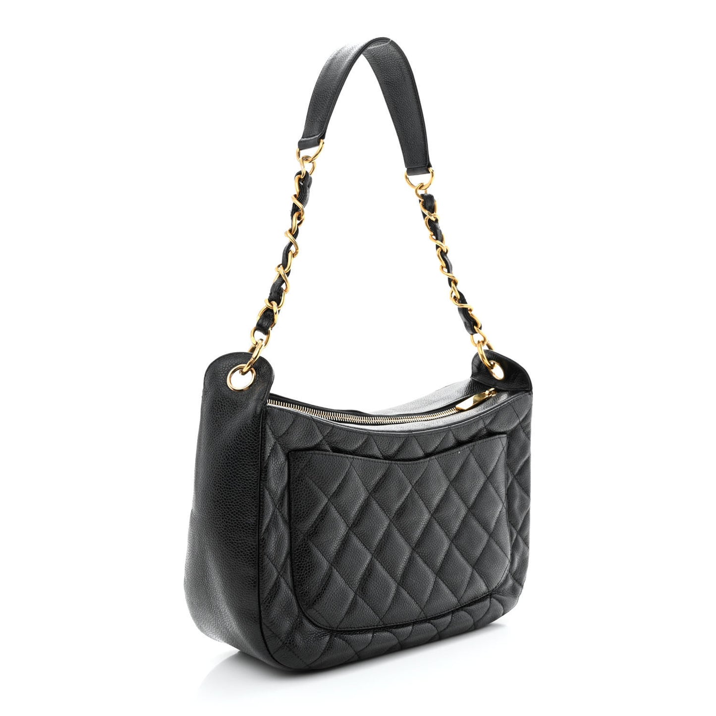 Caviar Quilted Timeless CC Shoulder Bag Black