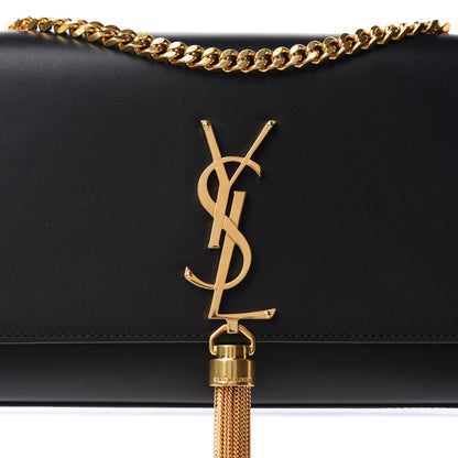 Saint Laurent Smooth Calfskin Small Classic Monogram Kate Tassel Satchel Black 12 of 12