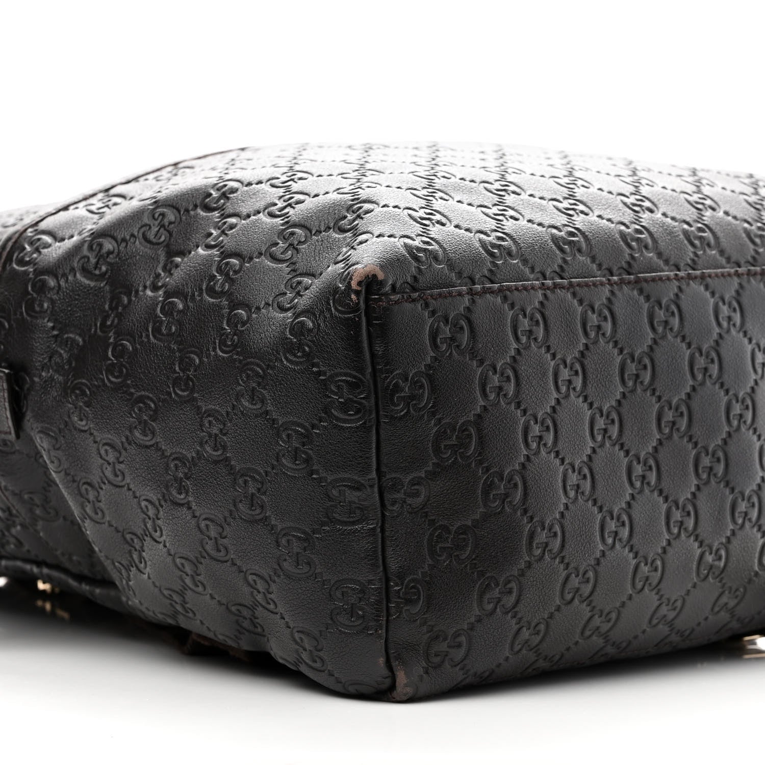 Gucci Guccissima Medium Classic Backpack Dark Brown 9 of 14