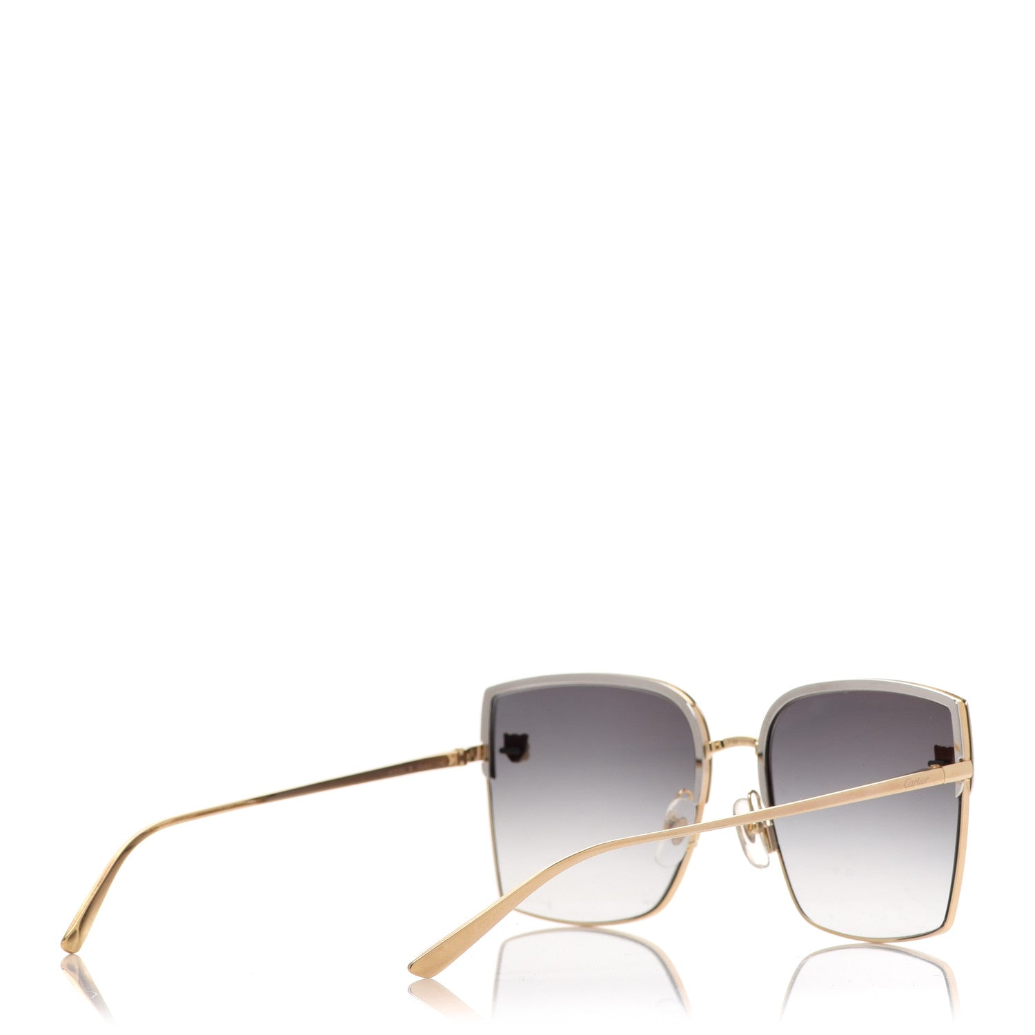 Cartier Panthere De Cartier Square Sunglasses Gold 4 of 8