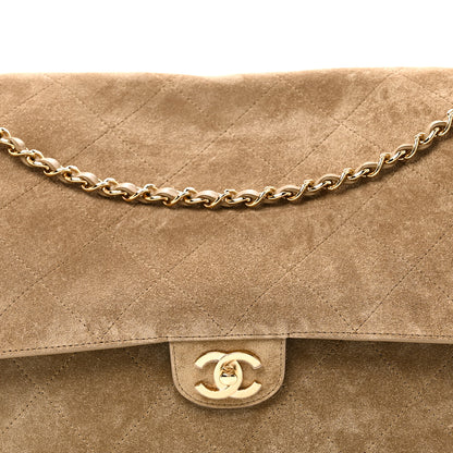 Chanel Suede Calfskin Souplissimo Maxi Flap Dark Beige 8 of 11