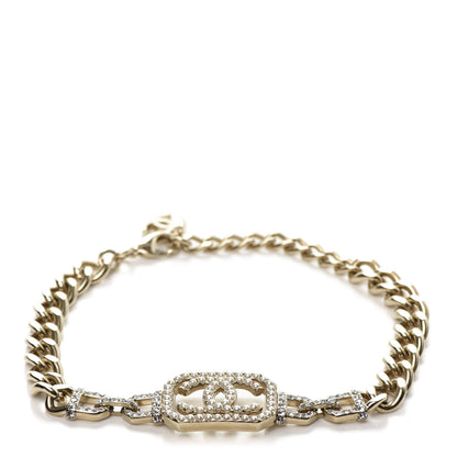 Chanel Crystal Pearl CC Vendome Choker Light Gold 1 of 5