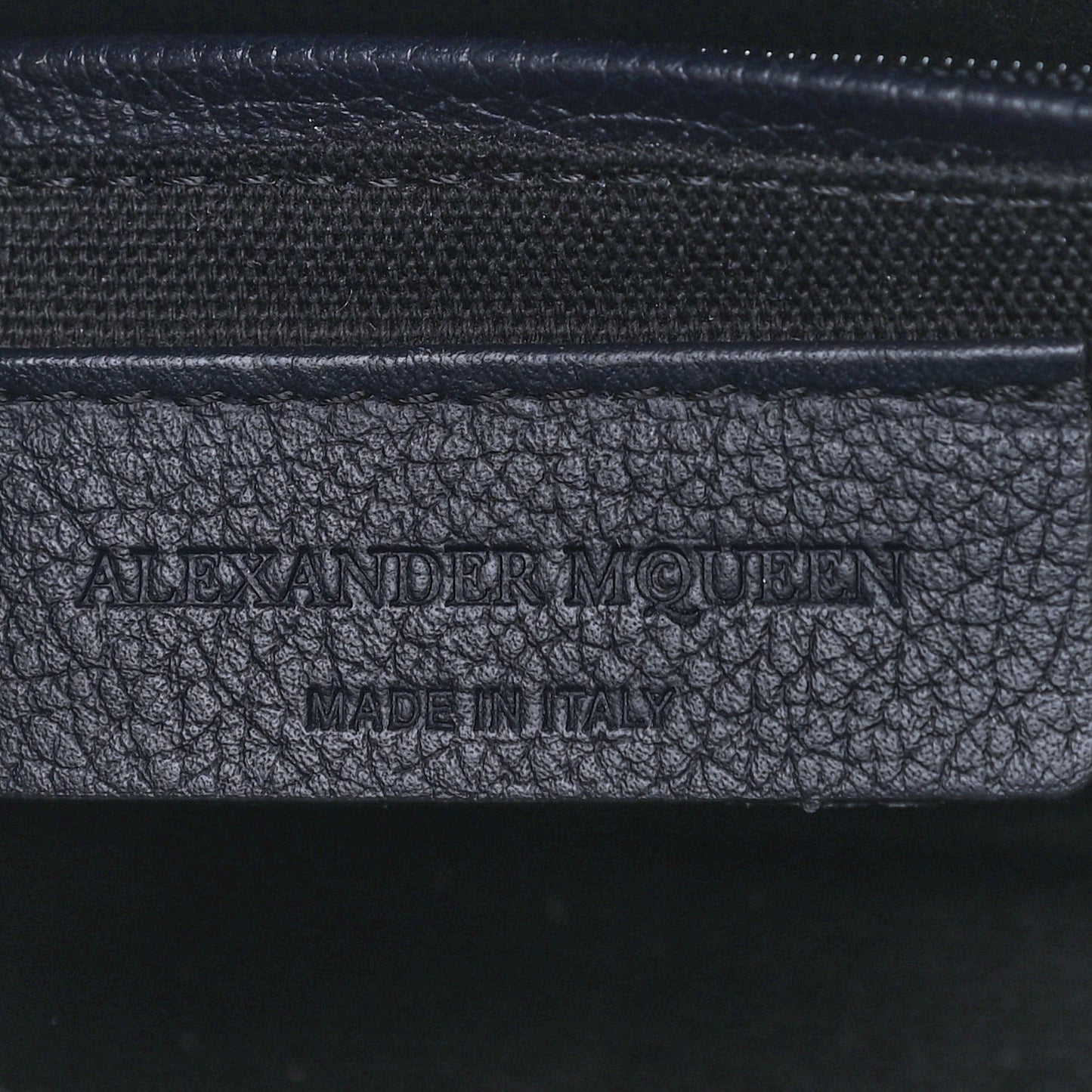 Pebbled Calfskin Mini Padlock Navy