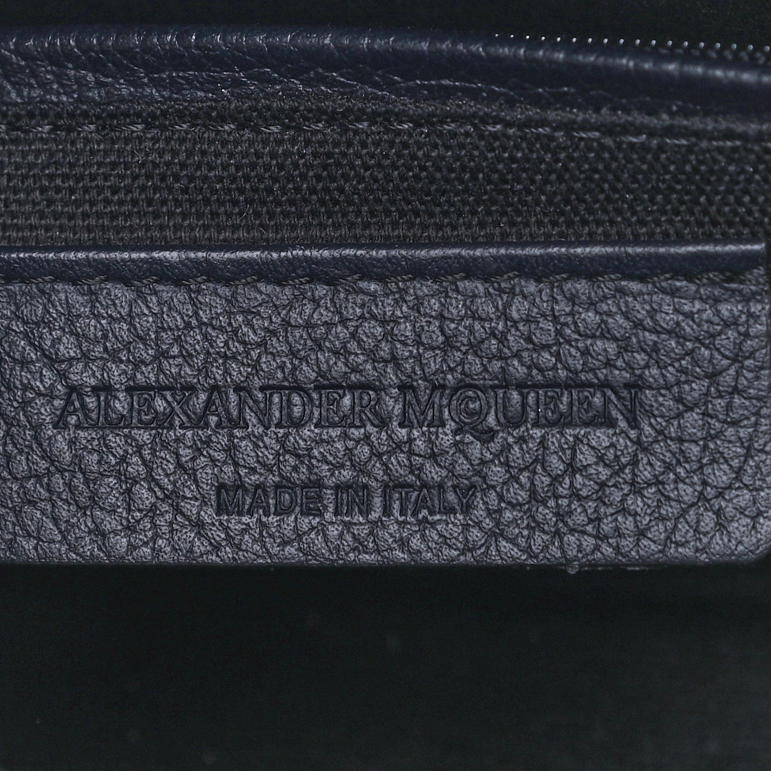Alexander McQueen Pebbled Calfskin Mini Padlock Navy 6 of 11