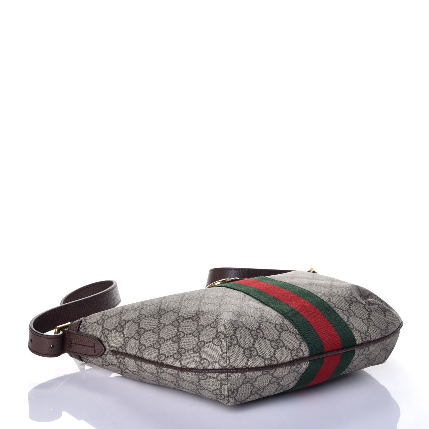 Gucci GG Supreme Monogram Web Small Ophidia Half Moon Hobo Brown 4 of 8