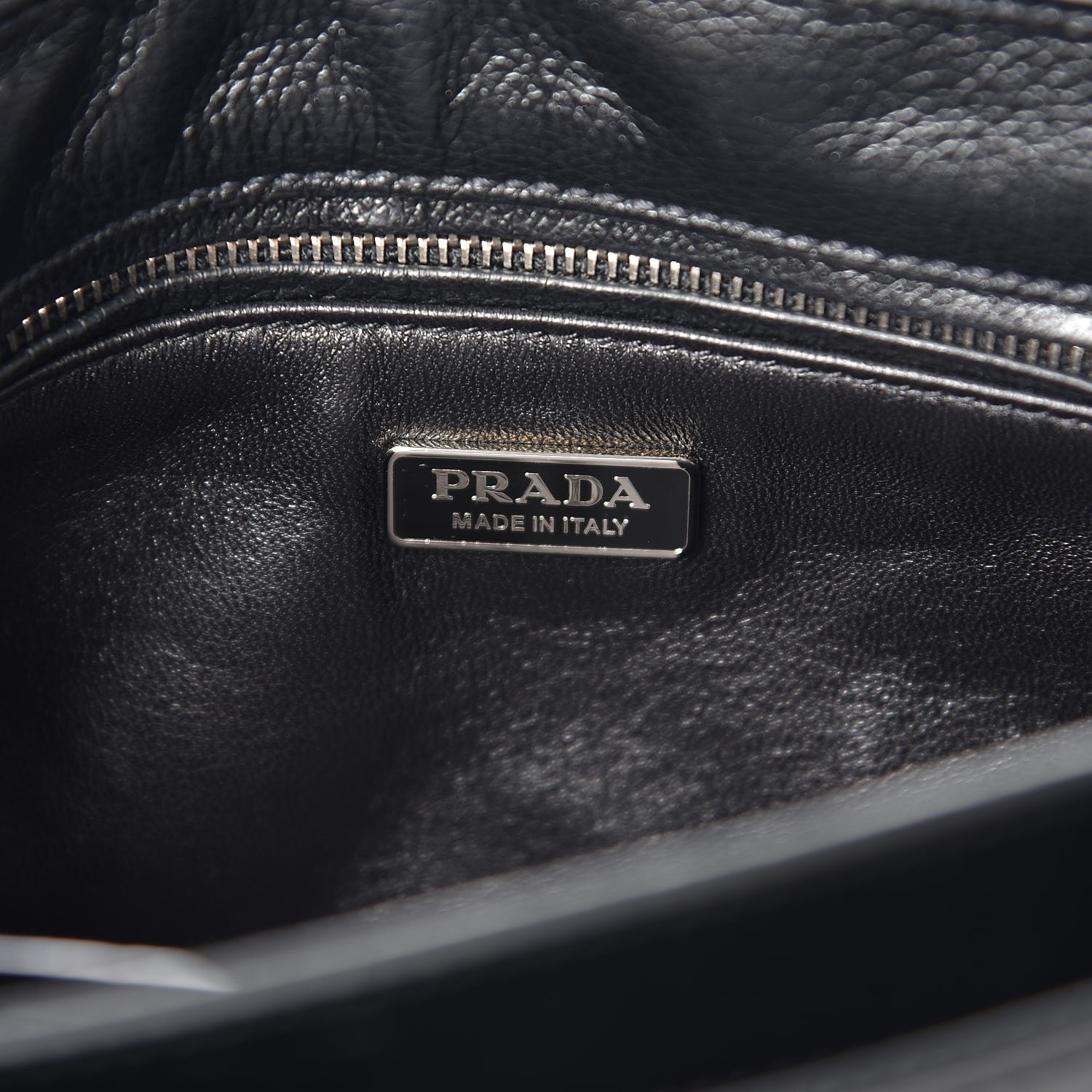 Prada Glace Calfskin Arcade Crossbody Bag Black 6 of 7