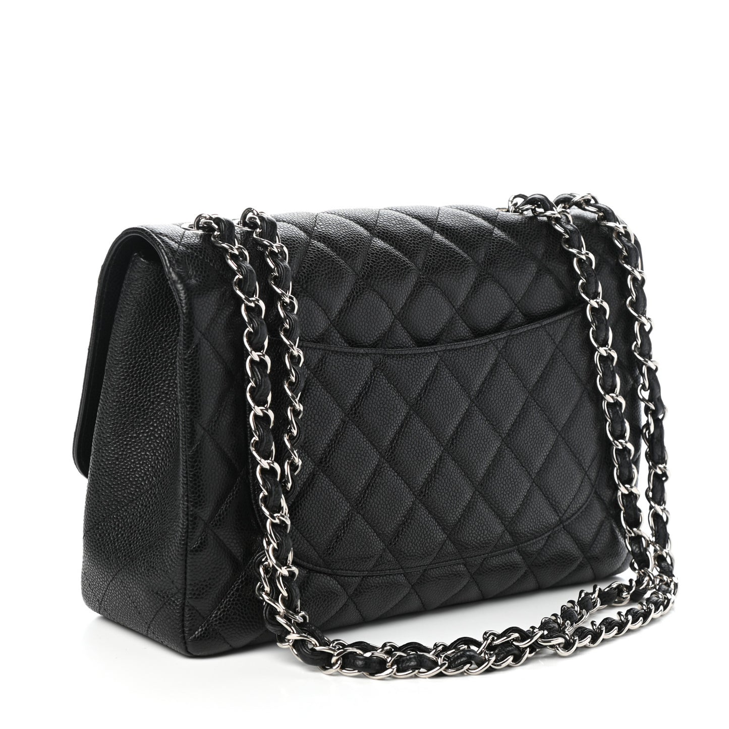 Caviar Quilted Jumbo Single Flap Black