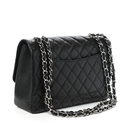 Chanel Caviar Quilted Jumbo Single Flap Black 3 of 10