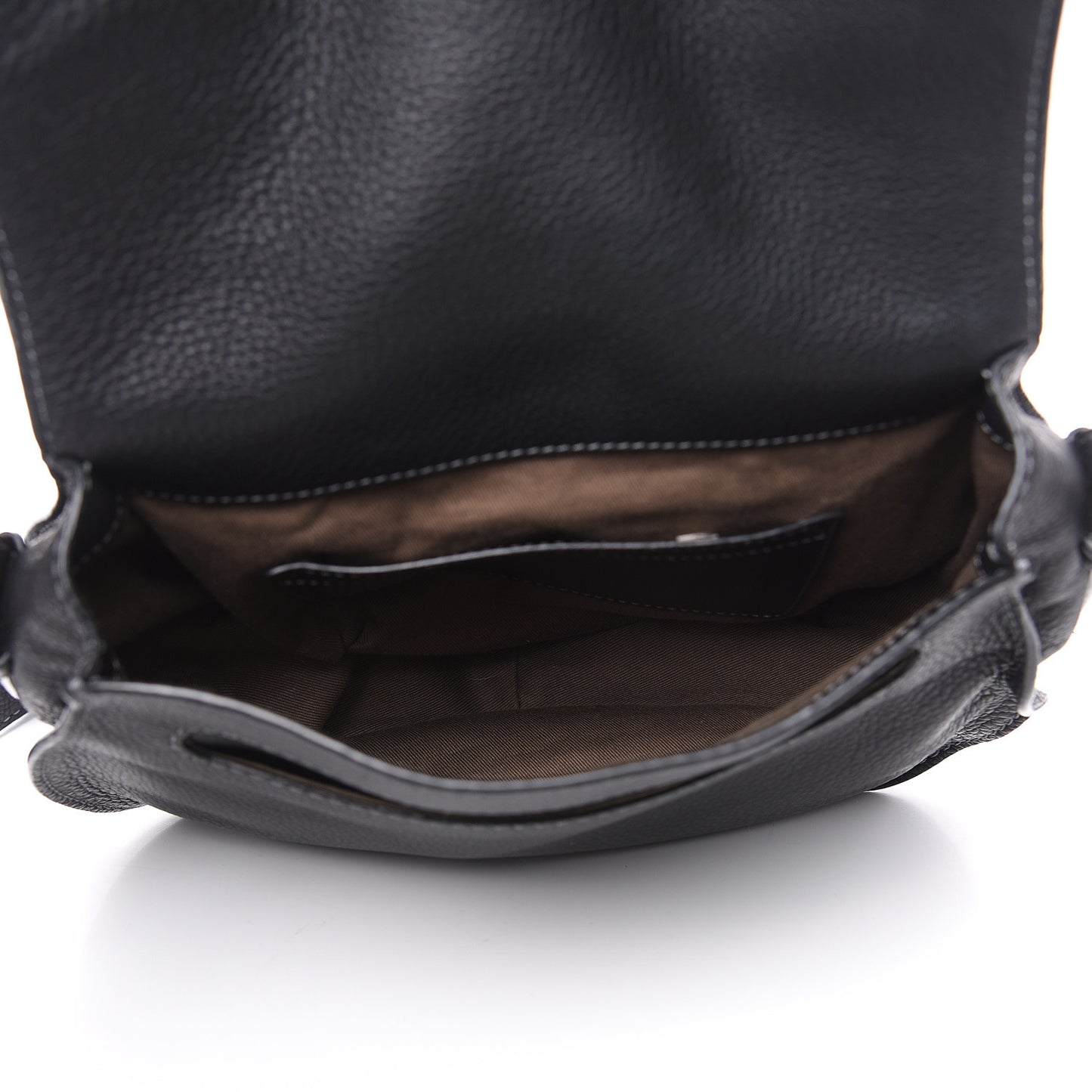 Calfskin Medium Marcie Round Crossbody Bag Black