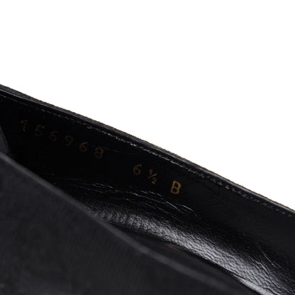 Gucci Fabric Monogram Mid-Heel Pumps 36.5 Black 8 of 12