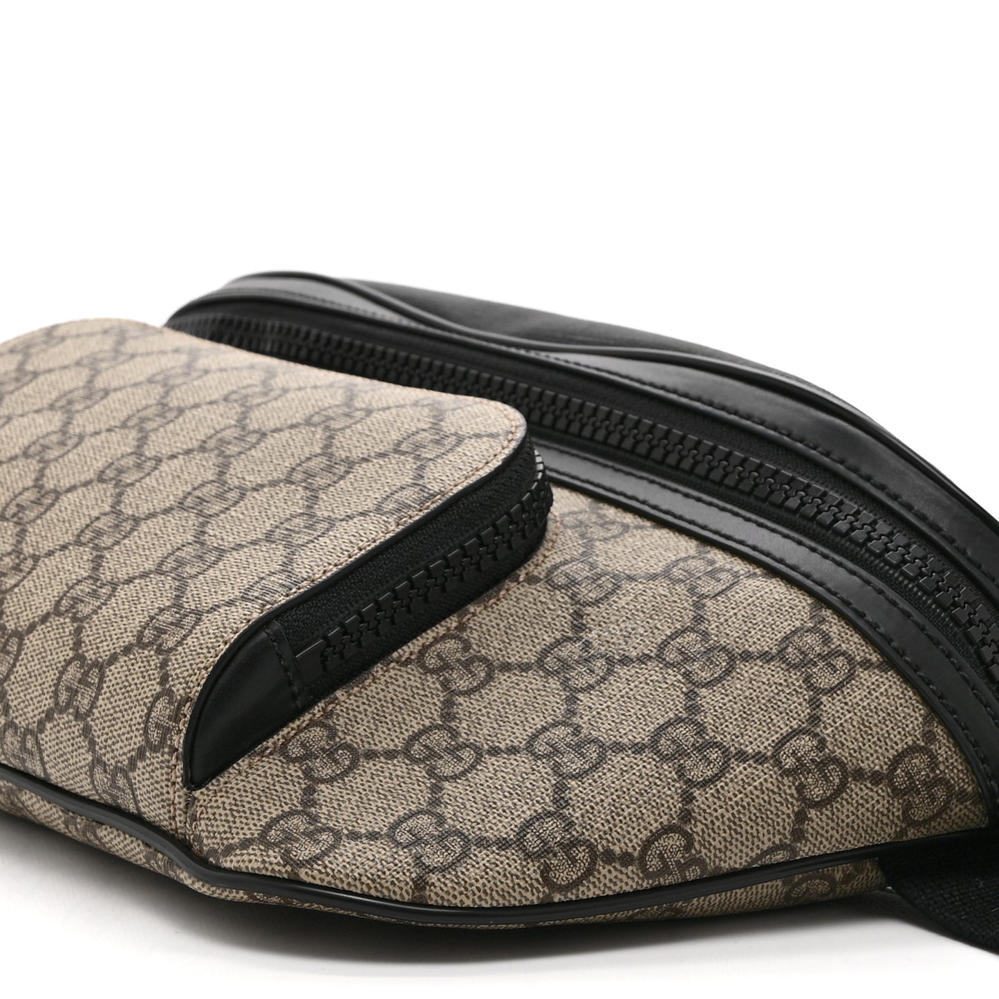 GG Supreme Monogram Large Belt Bag Beige Ebony Black