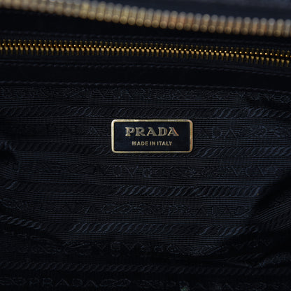 Prada Box Embossed Logo Bowler Black 6 of 9