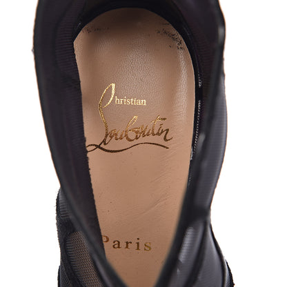 Christian Louboutin Suede Mesh Altarakna 150 Peep Toe Platform Booties 36.5 Black 7 of 8