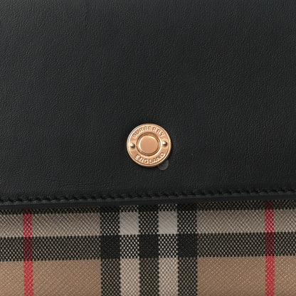 Burberry Calfskin Vintage Check New Hampshire Bag Black 10 of 12