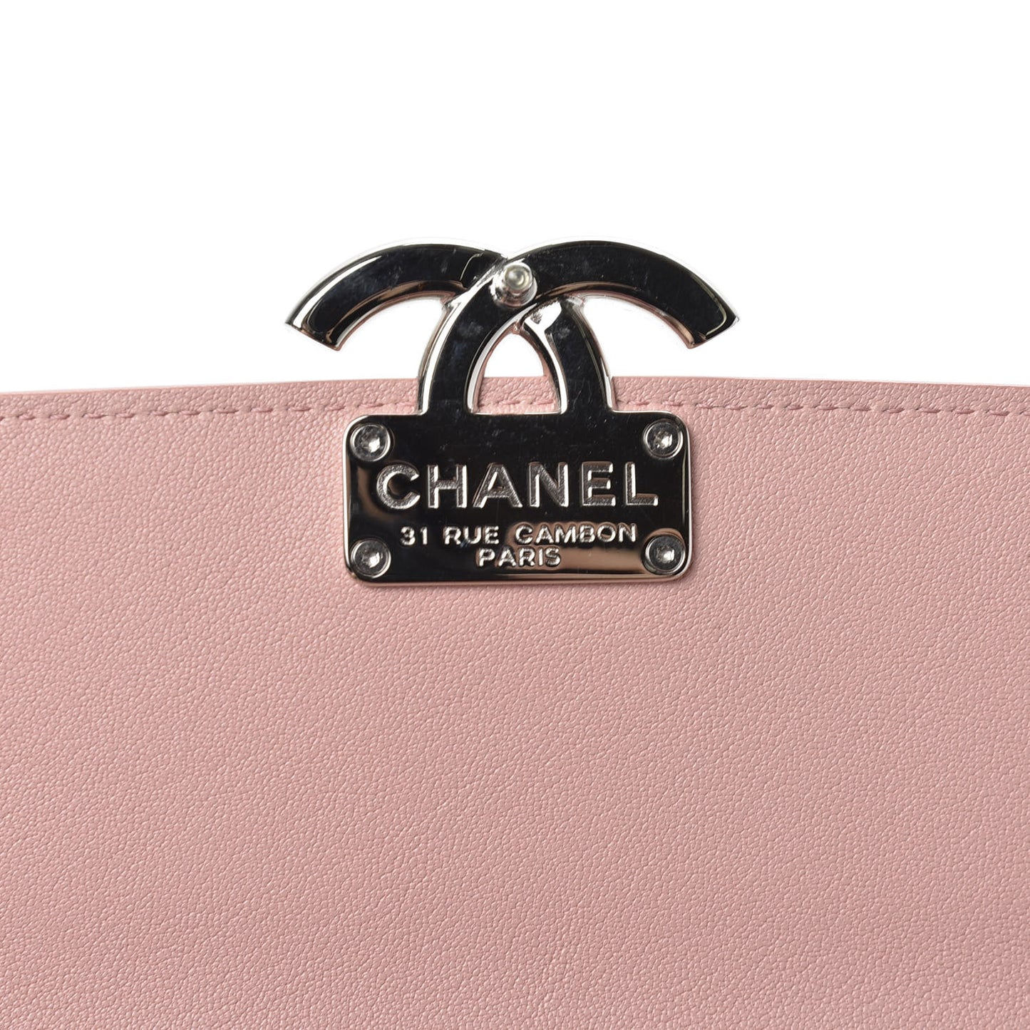 Calfskin Quilted Small CC Box Flap Pink