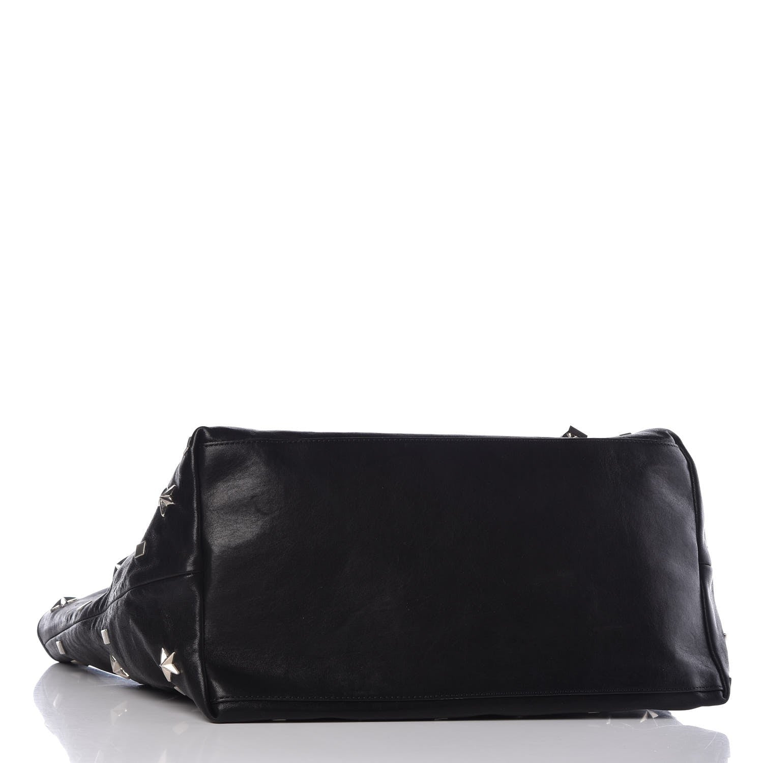 Jimmy Choo Calfskin Sasha Star and Square Studded Shopper Tote Black 4 of 8