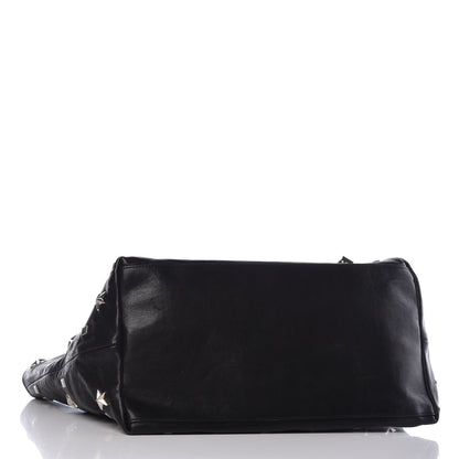 Jimmy Choo Calfskin Sasha Star and Square Studded Shopper Tote Black 4 of 8
