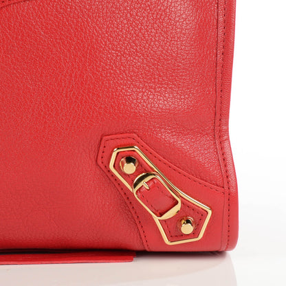 Balenciaga Chevre Gold Metallic Edge Hardware City Rouge Grenade 10 of 13