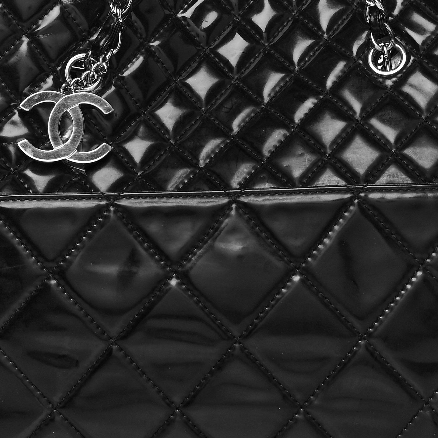 Chanel Vinyl Quilted Large In The Business Tote Black 8 of 14
