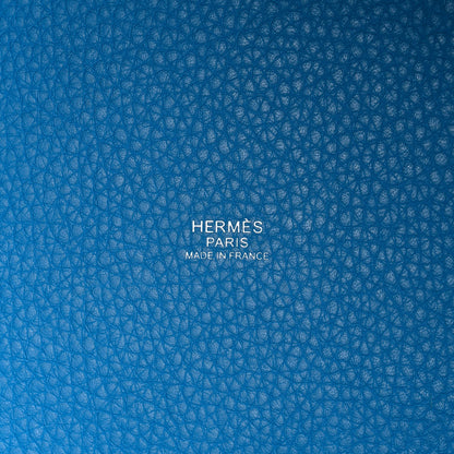 Hermes Taurillon Clemence Picotin Lock 22 MM Blue Hydra 6 of 11