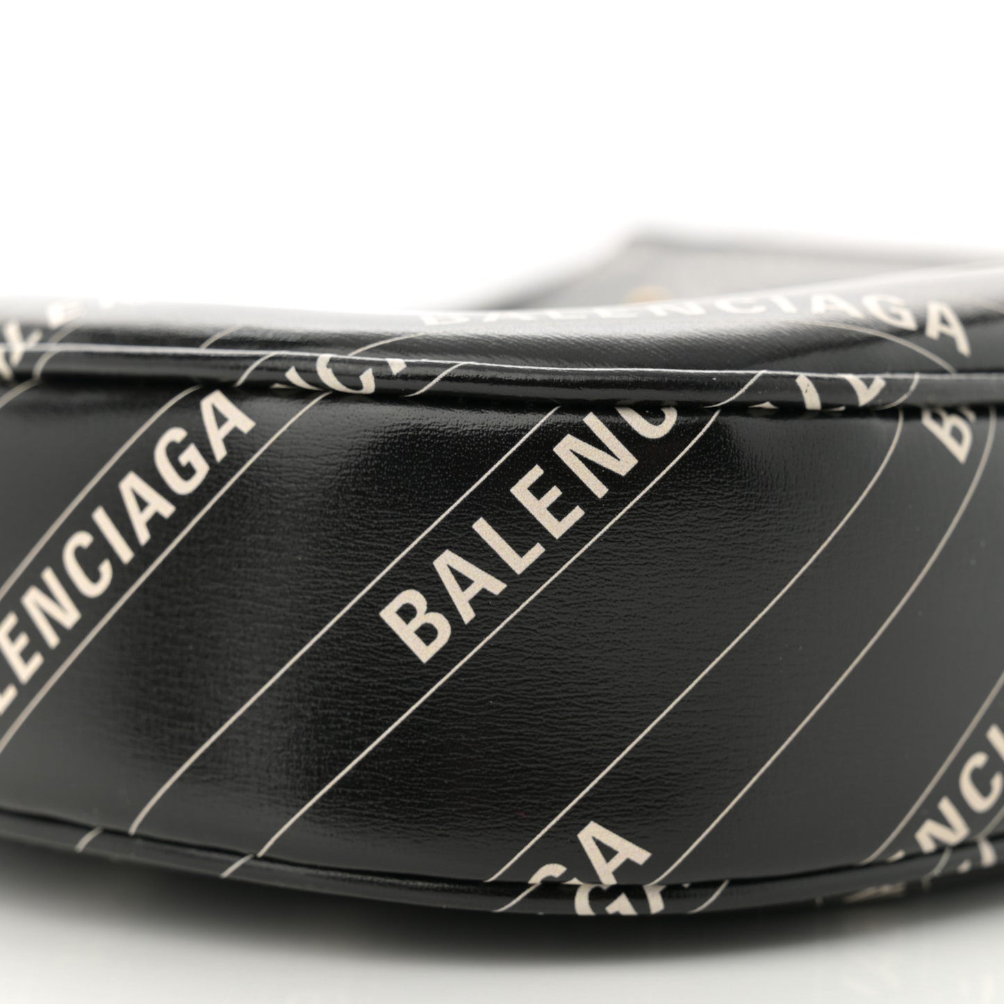 X BALENCIAGA Calfskin Logo Print Medium Jackie 1961 Hobo Black