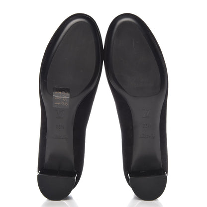 Louis Vuitton Suede Uniformes Pump 38.5 Black 5 of 8