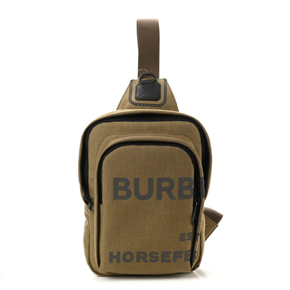 Burberry Canvas Paddy Horseferry Logo Belt Bag Moss Green 1 of 9