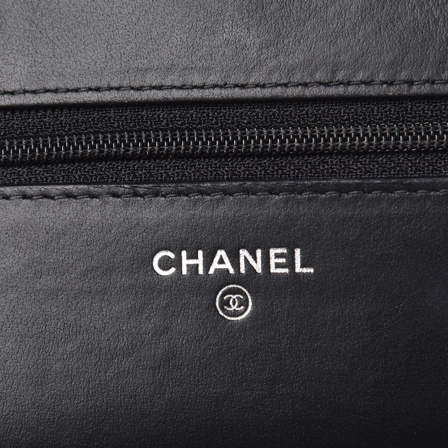 Calfskin Quilted Boy Wallet On Chain WOC Black