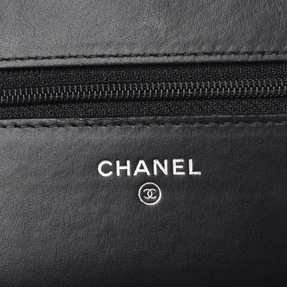Chanel Calfskin Quilted Boy Wallet On Chain WOC Black 6 of 9