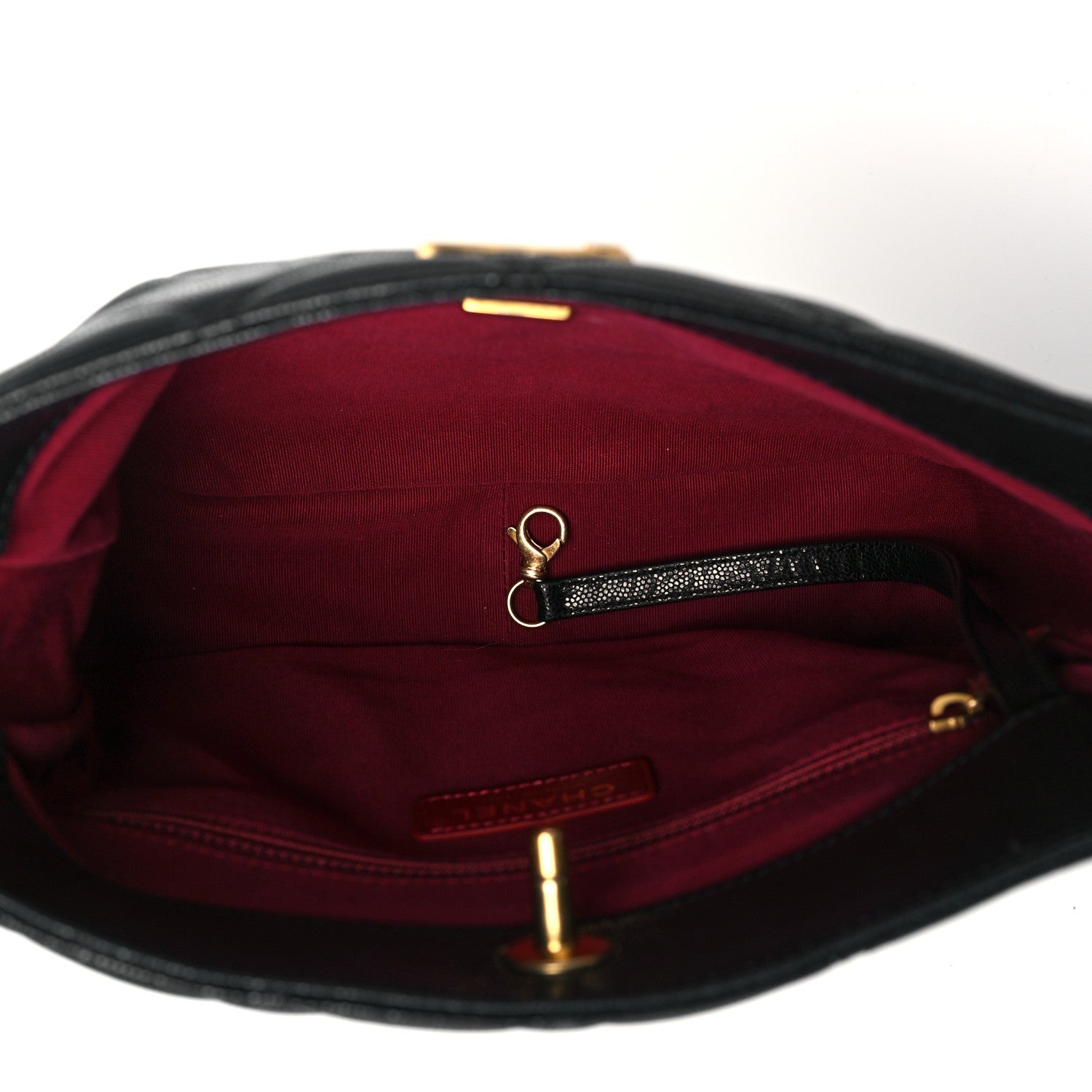 Chanel Caviar Quilted Twist Your Buttons Hobo Black 5 of 9