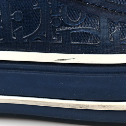 Christian Dior Transparent Canvas Raised Oblique Mens B23 High Top Sneakers 43 Blue 9 of 10