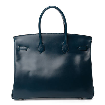 Hermes Box Guilloche Birkin 35 Bleu De Prusse 4 of 36
