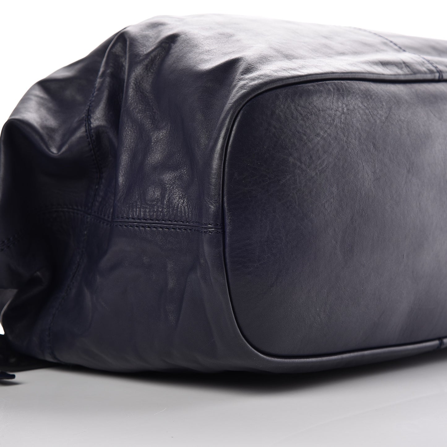 Calfskin Star Embossed Studded Large Nightingale Navy